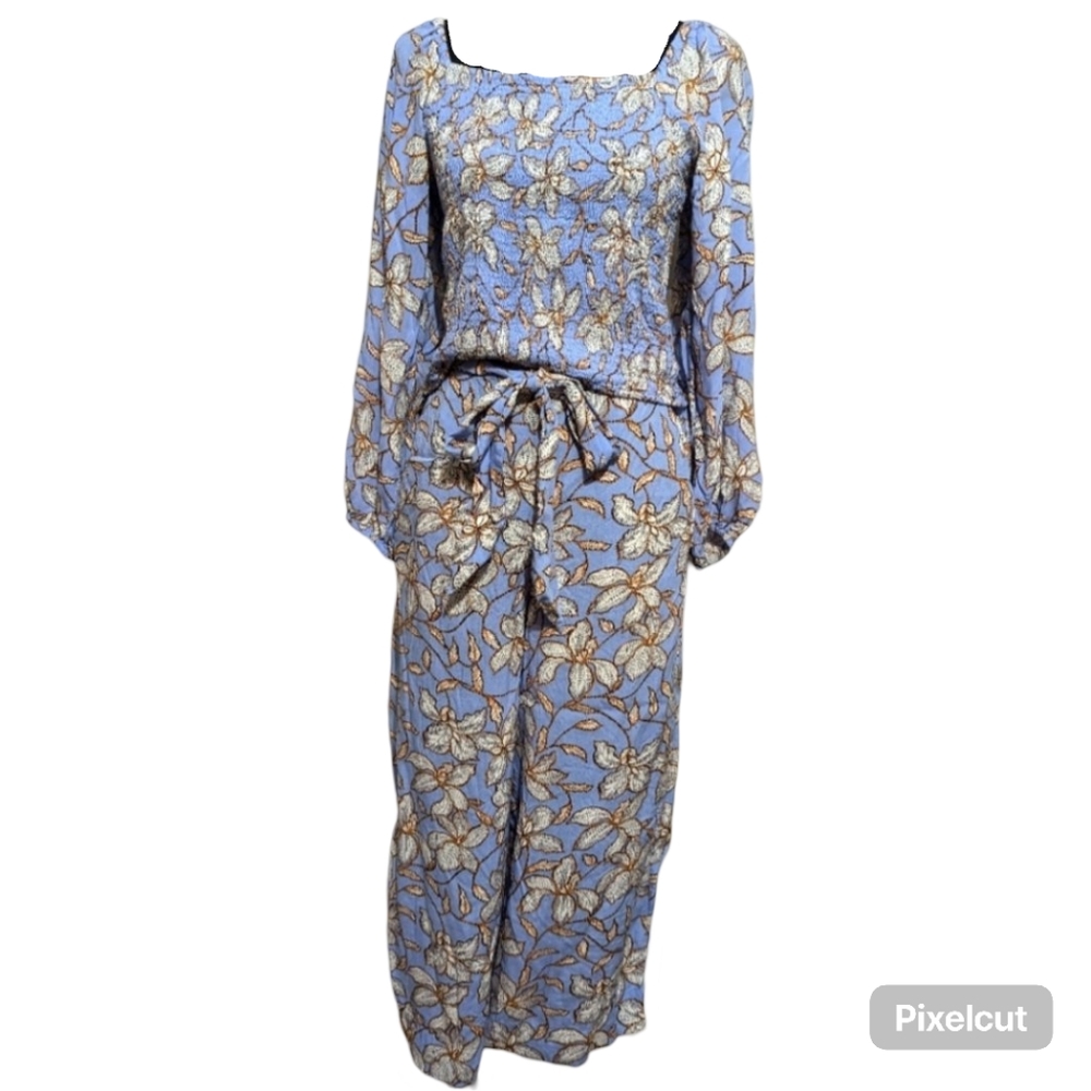 Jessica Simpson Daniella Printed Blouse (XL) & Pants Set (M)